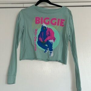 Gently worn womens biggie smalls crop top